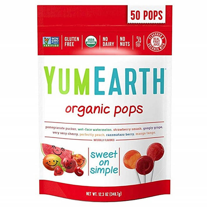 

Organic Pops чупа-чупс Ассорти, 50 леденцов на палочке