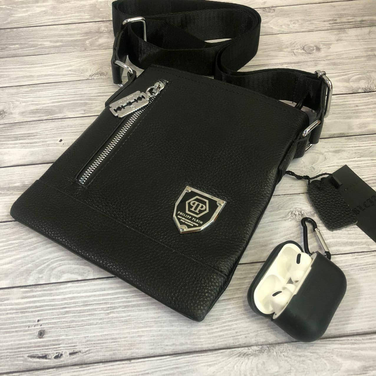 

Мужская кожаная сумка планшетка Philipp Plein