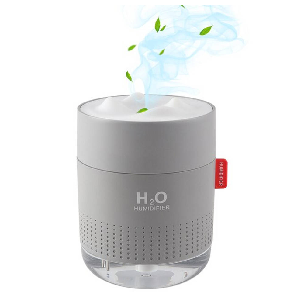 

Увлажнитель воздуха 500 мл с подсветкой Серый Humidifier H2O / Ультразвуковой аромадиффузор для дома