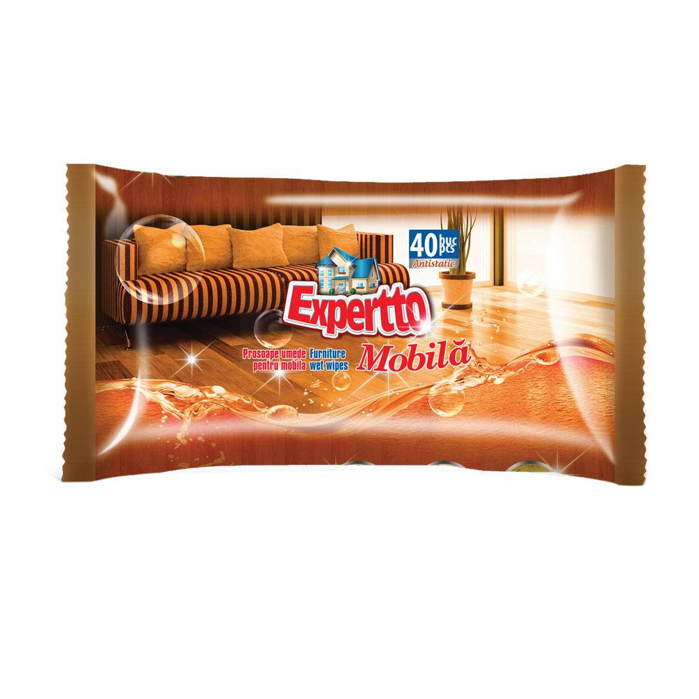 

Влажные салфетки для мебели EXPERTTO, 40 шт