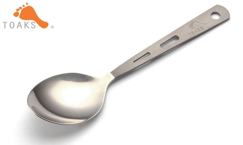 

Туристическая титановая ложка TOAKS SLV-13 длина 165 мм. ложка из титана. Титанова посуда., Светло-серый