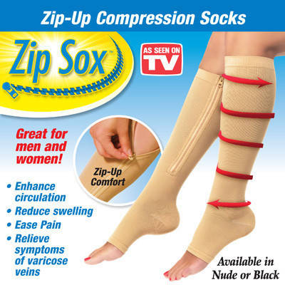 

Компрессионные гольфы Zip Sox, носки от варикоза зип сокс, нажимай