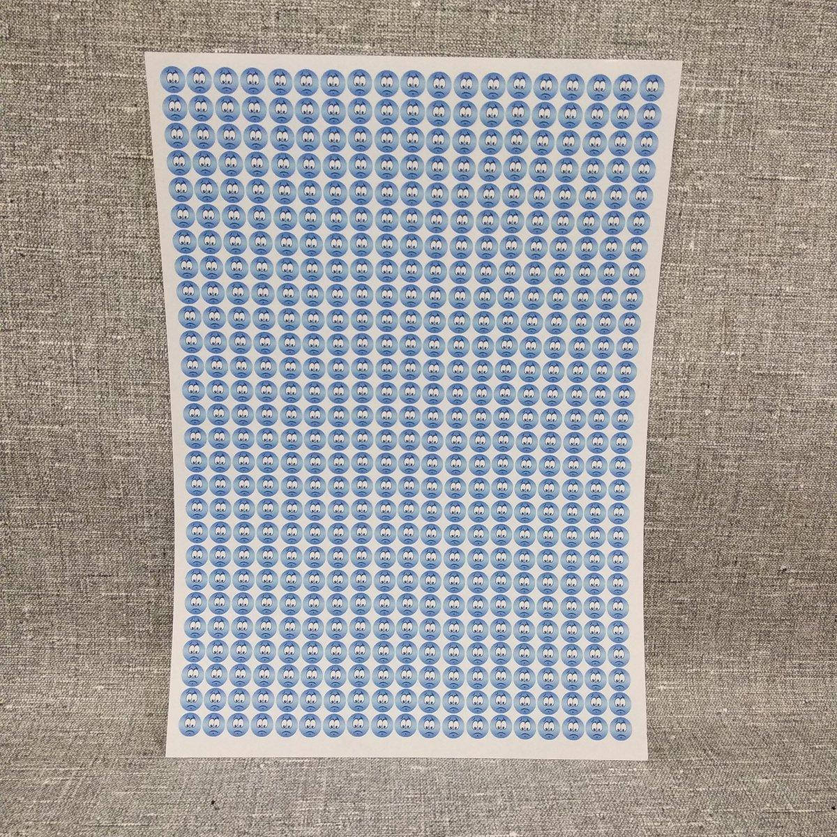 

Наклейки для оценок Смайлики грустные