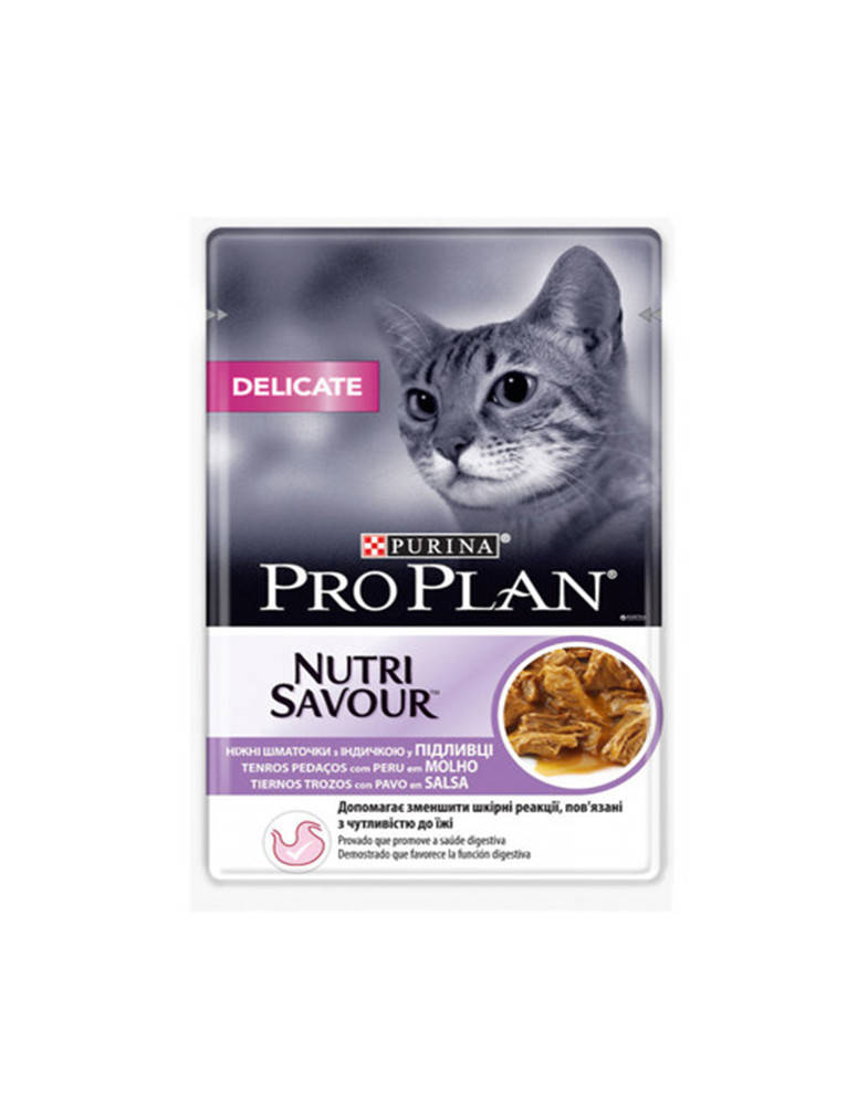 

Pro Plan Adult Delicate Nutrisavour с индейкой в подливе 85 г
