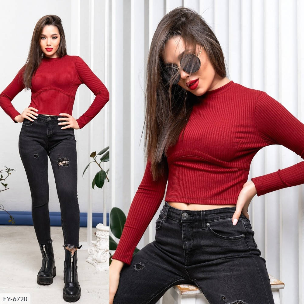 

Топ женский арт. v 386 (L, M, S) "REMISE STORE" недорого от прямого поставщика, Бордовый