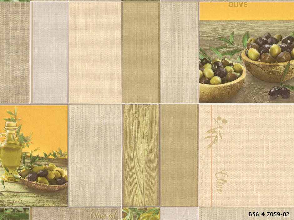 

Обои бумажные моющиеся Славянские Обои Олива 7059-02 0,53*10.05м, Оливковый