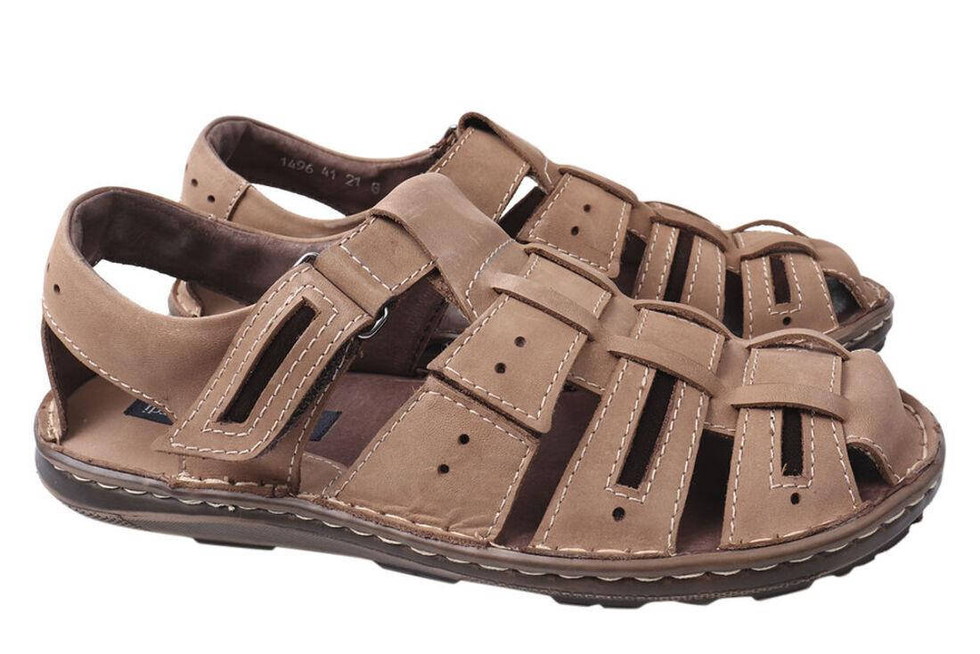 

Босоножки мужские из натуральной кожи, на низком ходу, цвет бежевый, Giorgio