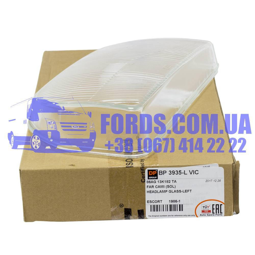 

Стекло фары левой FORD ESCORT 1986-1990 (86AG13K182TA/86AG13K182TA/BP3935L) DP GROUP
