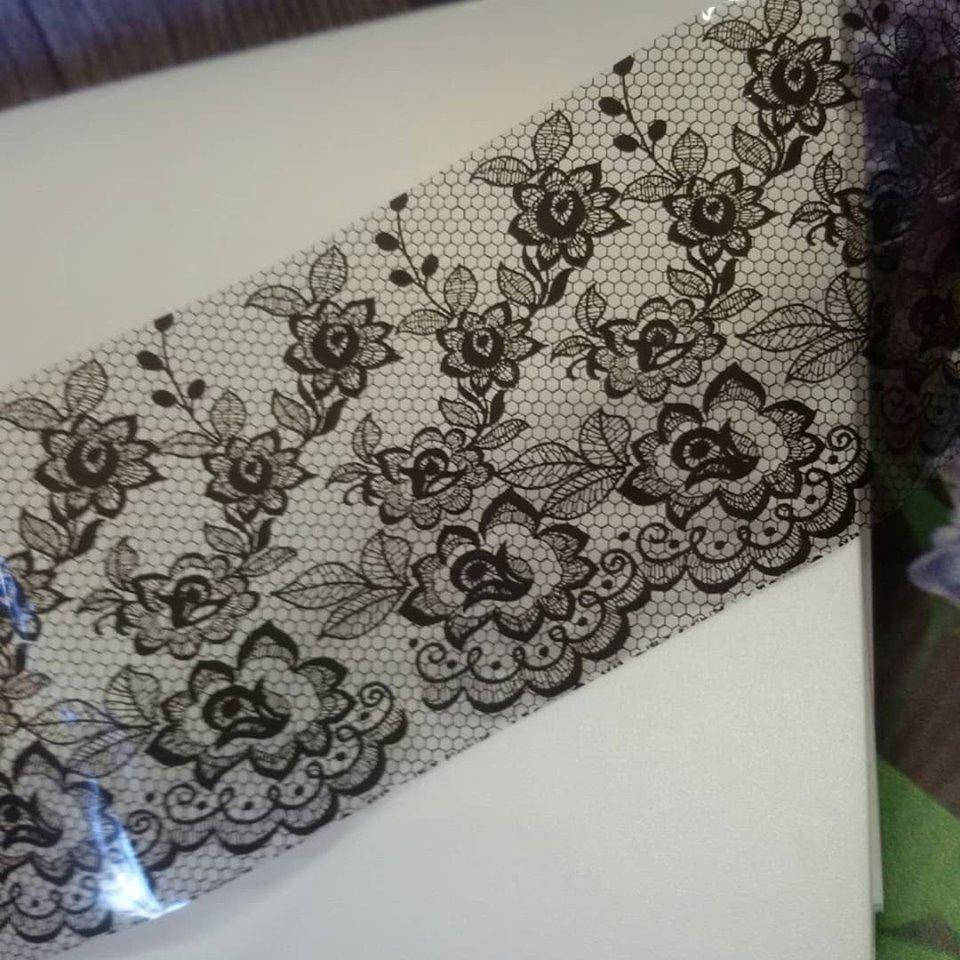 

Переводная фольга ажурная на прозрачной основе