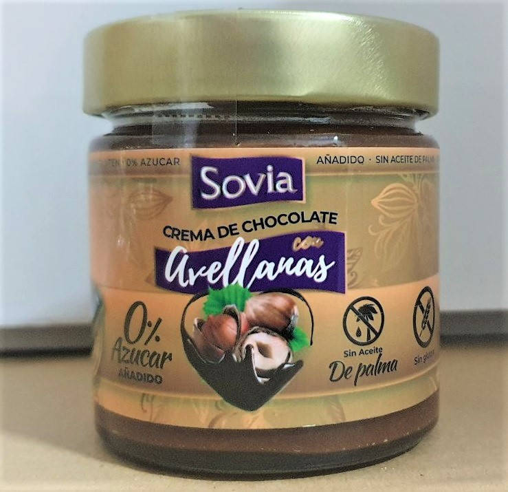 

Шоколадный крем-паста с фундуком ,без глютена Sovia, 200г
