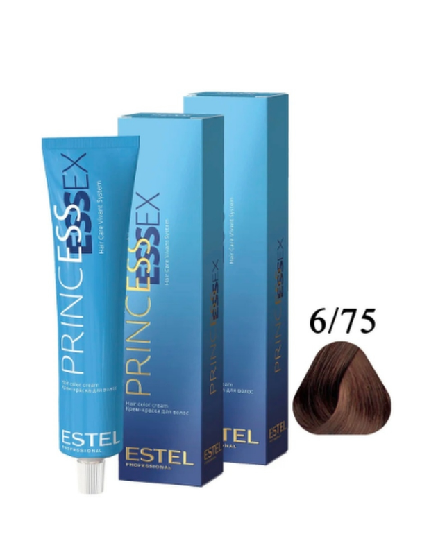 

Крем-краска 6/75 Estel эстель Princess Essex для окрашивания волос темно-русый коричнево-красный, 60 мл