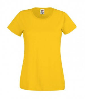 

Женская футболка легкая Fruit of the Loom Original T XL, 34 Солнечно Желтый