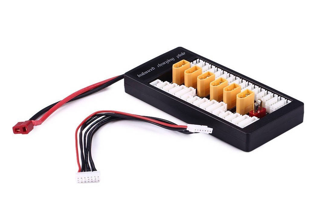

Плата параллельной зарядки Readytosky 2-6S на 6 батарей с XT60 (T-Plug)