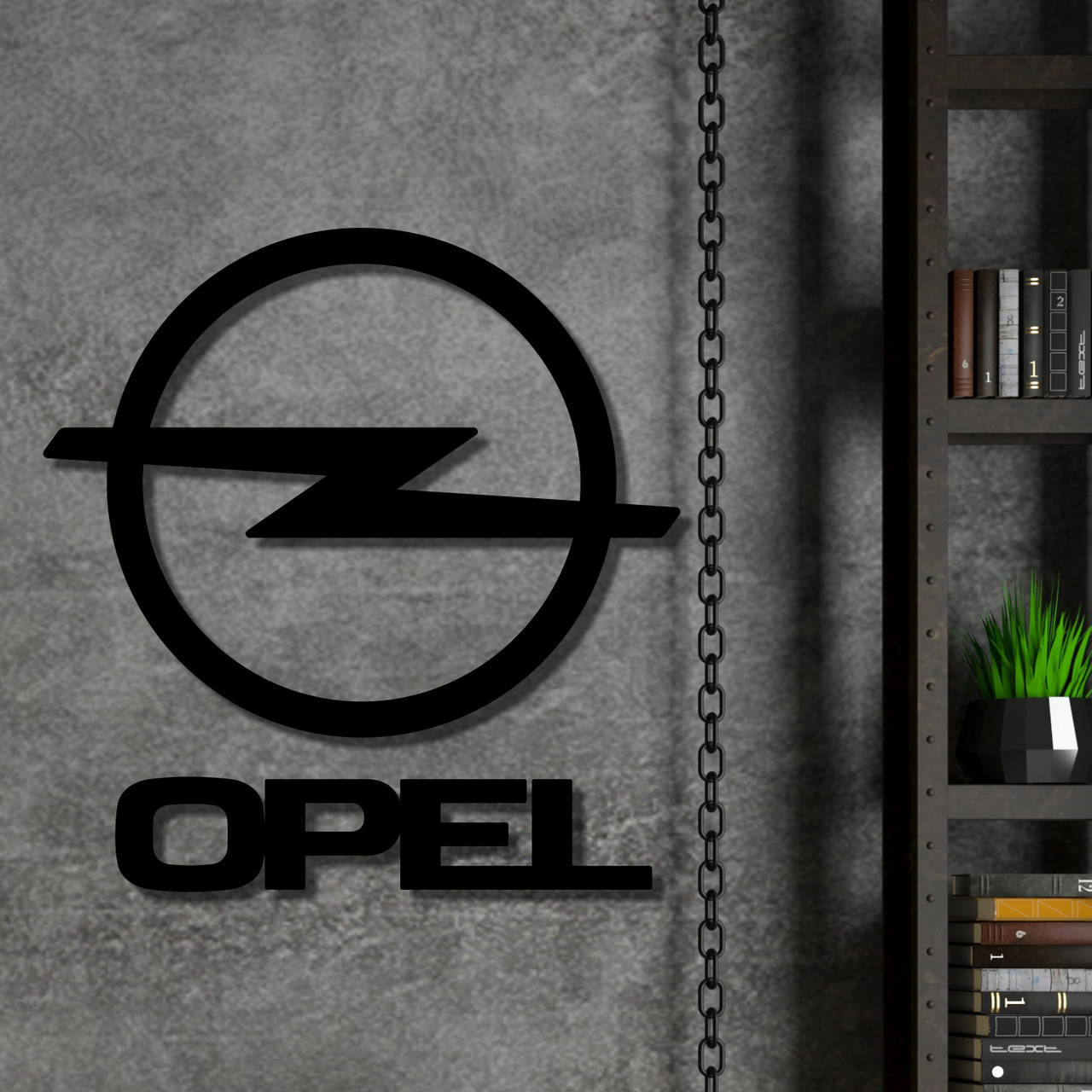 

Большой деревянный логотип Opel в интерьер