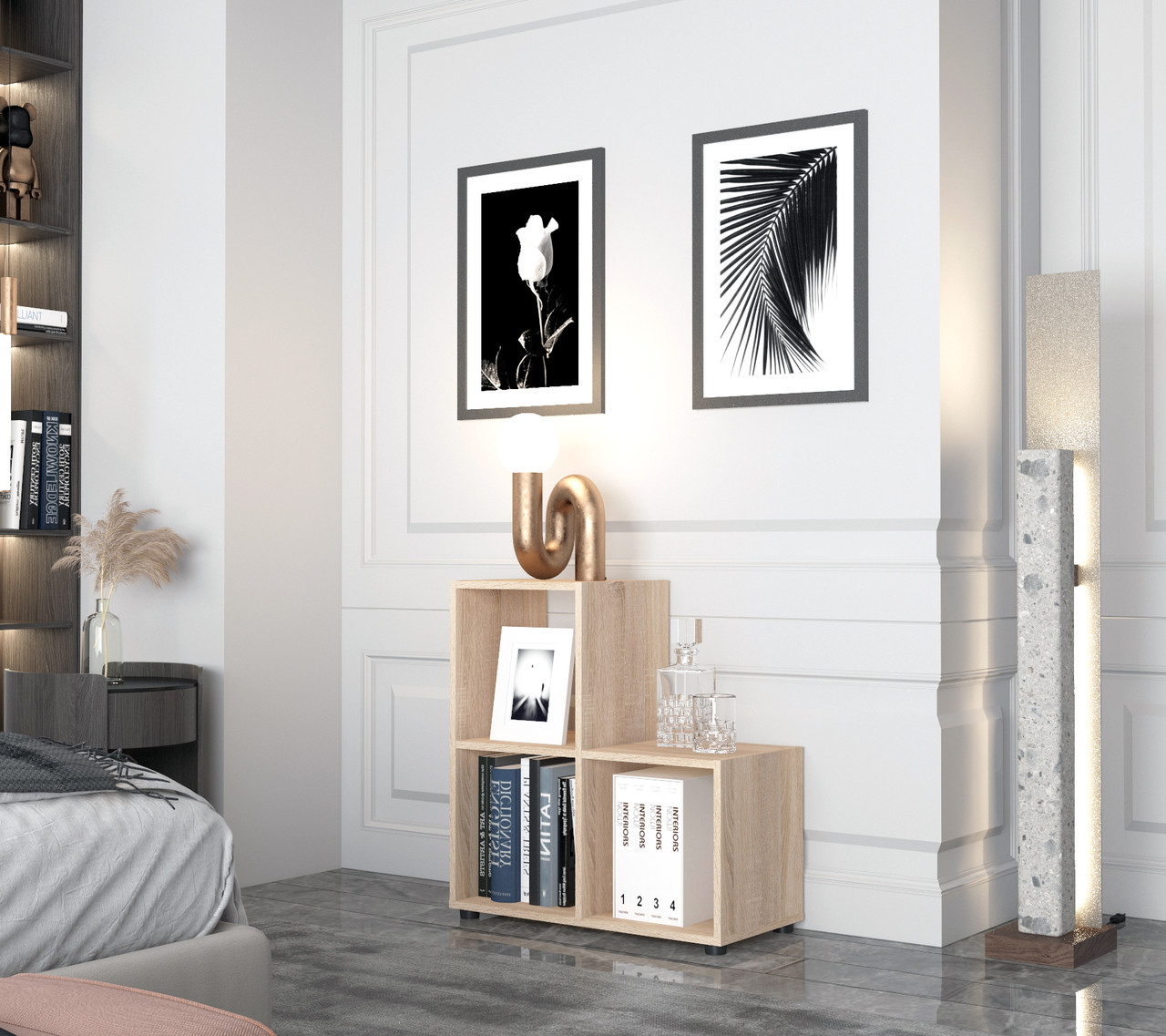 Стелаж Doros Степ 2х2 Дуб сонома відкритий 69х28.8х71.4 (41516155) 2