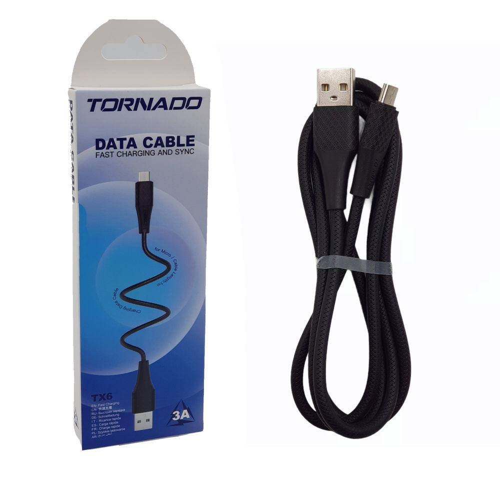 

Кабель USB-Micro TORNADO TX6 черный