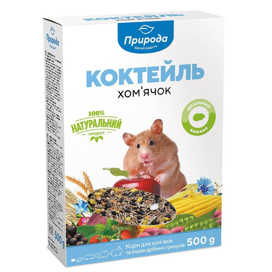 

Корм Коктейль для грызуна "Хомячок" 0,5кг Картон
