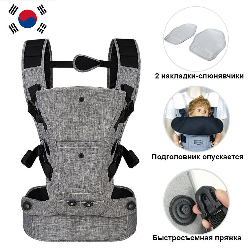 

Эргономичный Рюкзак-Переноска Verum Korea Эрго-рюкзак Рюкзак-кенгуру Серый