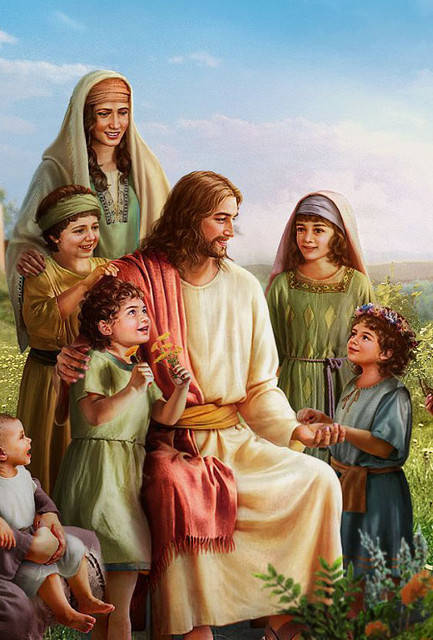 

Набор алмазной мозаики Иисус учит детей 40x50 см