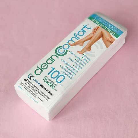 

Гладкие полоски для депиляции Clean Comfort, 100 шт