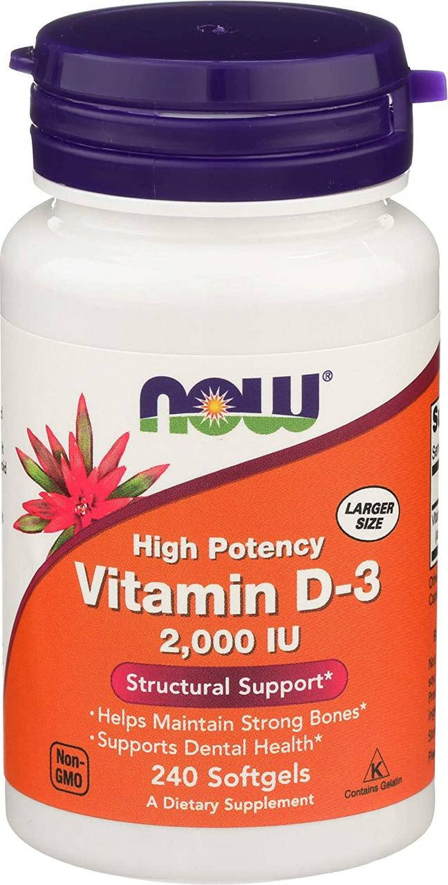 

Витамин Д3 Нау фудс Now Foods Vitamin D-3 2000 IU 240 гелевых капсул