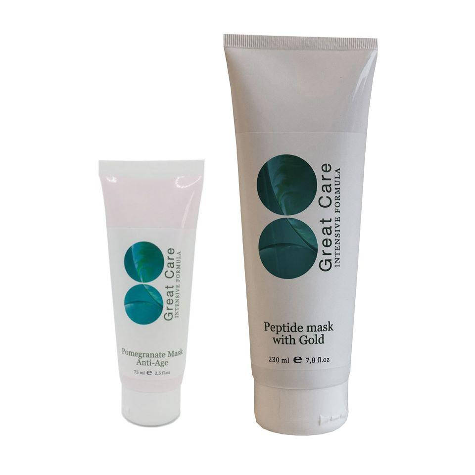 

Пептидная маска с золотом уменьшающая глубину морщин Anti age Great Care 75 мл