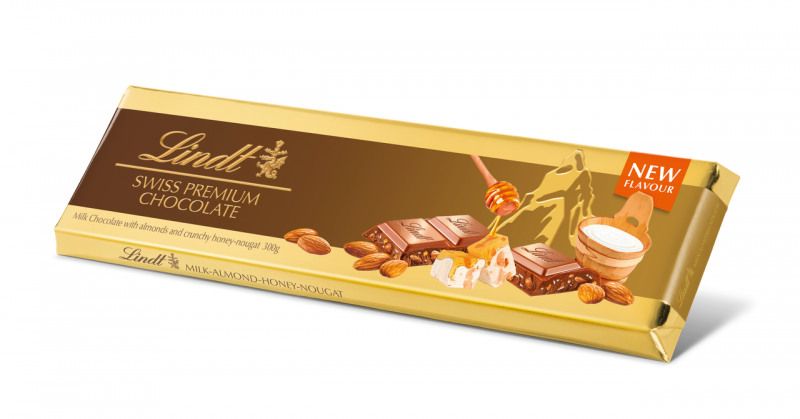 

Шоколад Lindt Swiss Premium Almond Crunchy Nougat 300 g