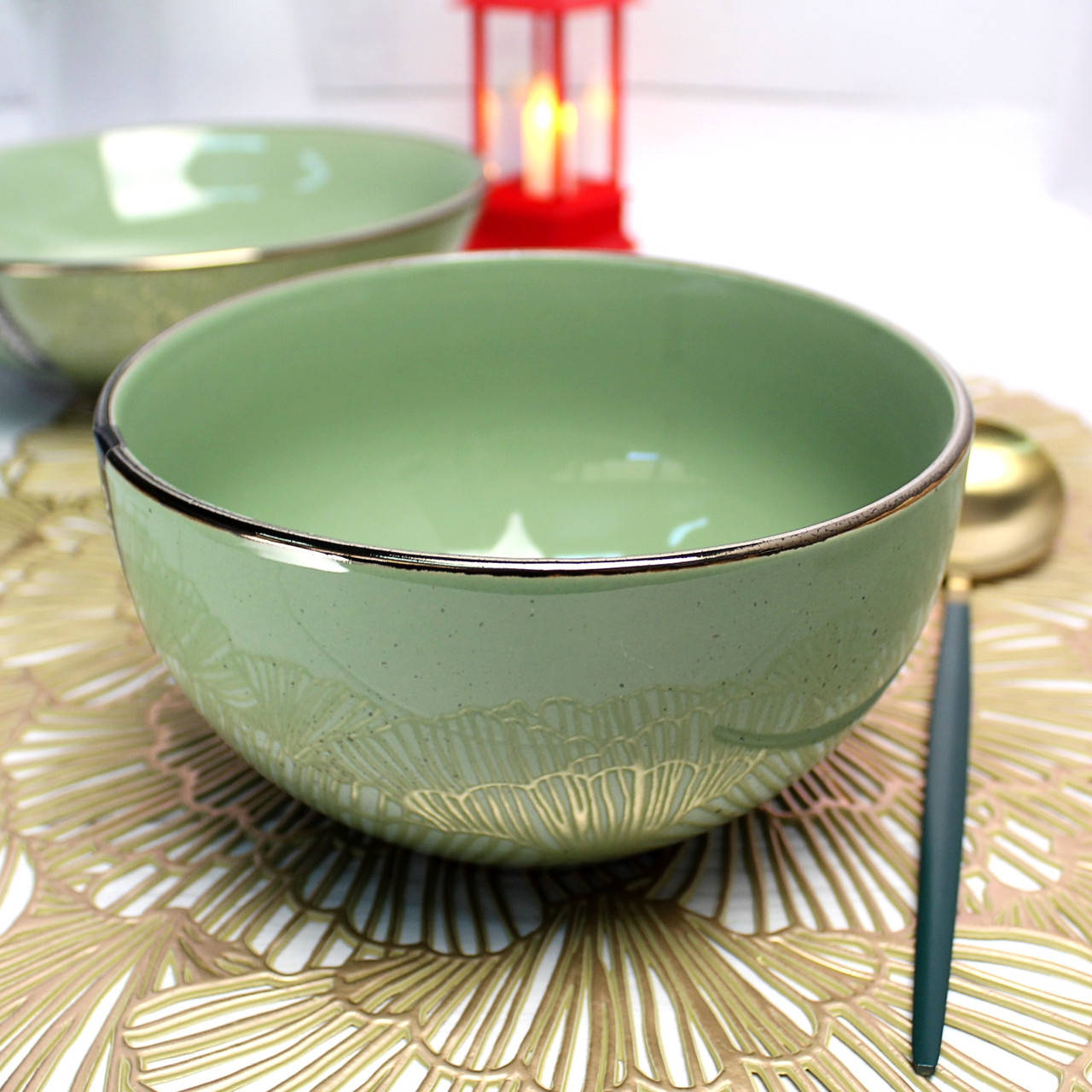 

Салатник зелёный керамический глубокий 14 см Ardesto Bagheria Pastel Green