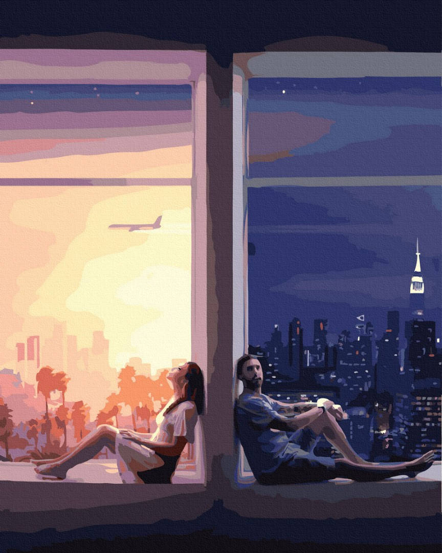 

Картины по номерам -Любовь на расстоянии GX28031 ТМ Брашми 40х50 см