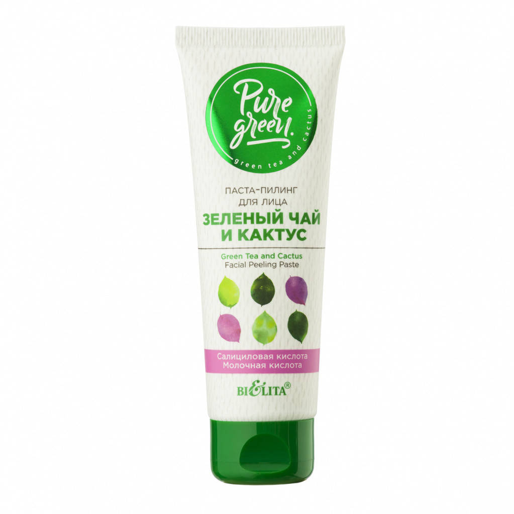 

Паста-пилинг для лица «Зеленый чай и кактус» PURE GREEN