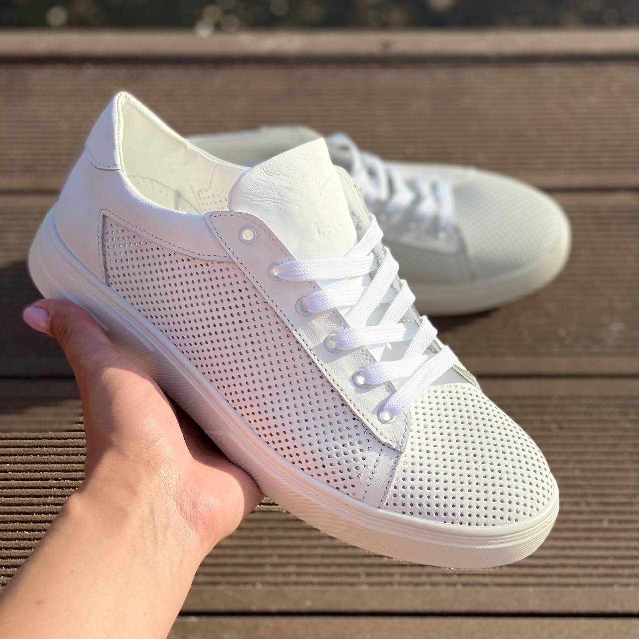 

Кеды мужские кожаные Lacoste, Белый
