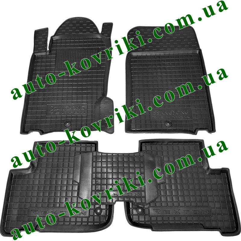 

Резиновые коврики в салон SsangYong Rexton 2006-2017 (Avto-Gumm), Черный