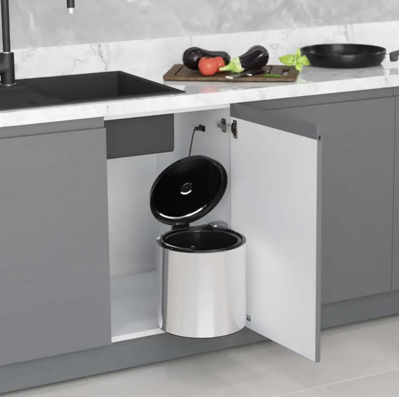 

Встроенное мусорное ведро STARAX 10л S-2251-SS, Хром