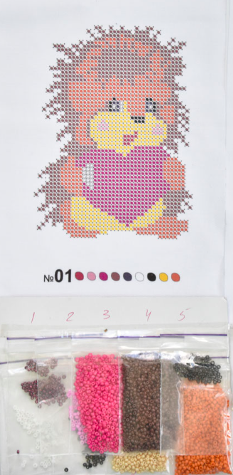 

Набор вышивка с бисером(А5) №1 уп=1шт