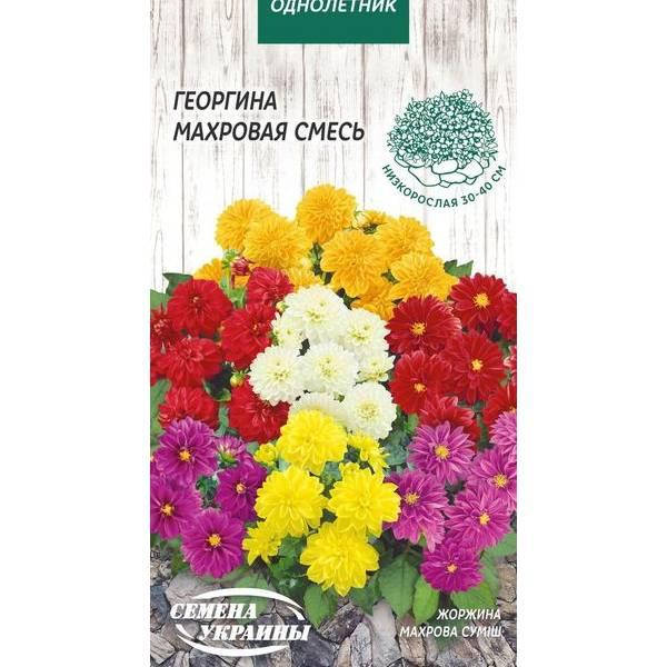 

Георгина Махровая смесь 0,2г (10пачек) ТМ СЕМЕНА УКРАИНЫ