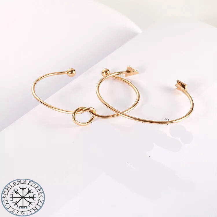 

Браслет Узел и Стрела двойной женский браслет-манжет со стрелой