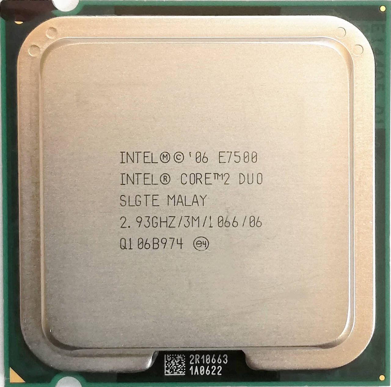 

Процессор Intel Core 2 Duo E7500 R0 SLB9Z, SLGTE 2.93 GHz 3 MB Cache 1066 MHz FSB Socket 775 Б/У