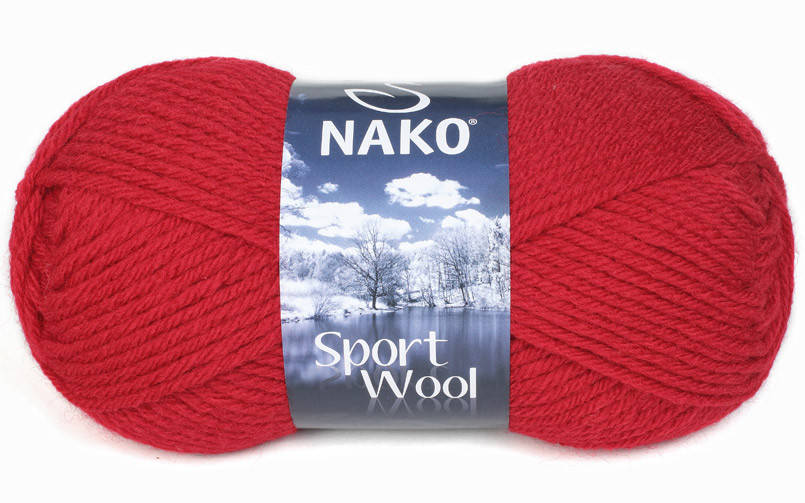 

Nako Sport Wool красный № 3641