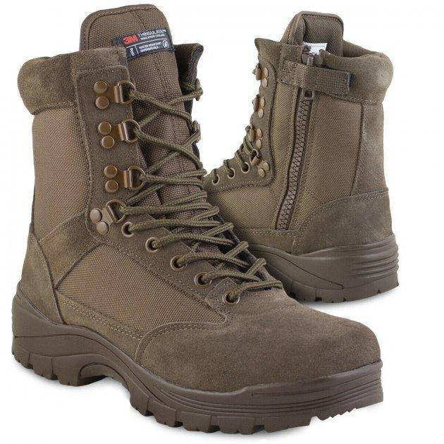

Демисезонные берцы MIL-TEC TACTICAL SIDE ZIP BOOTS, Коричневый