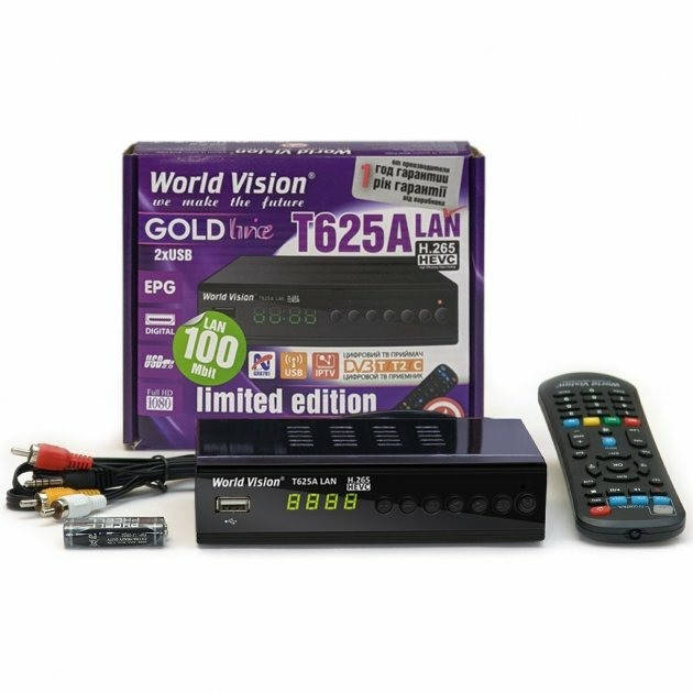 

Цифровой ТВ тюнер World Vision T625A LAN DVB-T2 + обучаемый пульт
