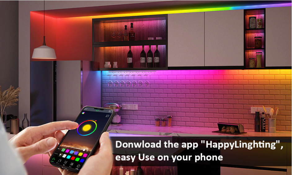

USB Светодиодная лента управление по Bluetooth с телефона RGB DC5V 5050 1 м. ip30