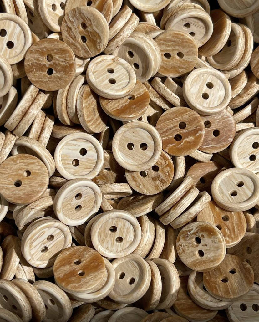 

Пуговицы под дерево 24L - 15мм, Бежевый