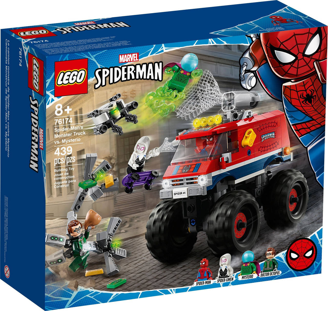 

LEGO ЛЕГО Marvel Super Heroes Монстр-трак Человека-Паука против Мистерио 76174