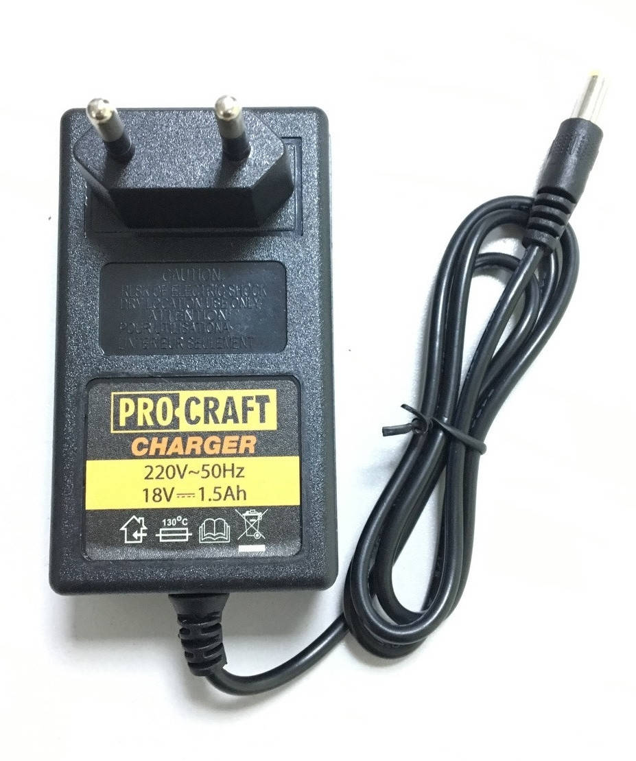 

Зарядное шуруповерта 18V ProCraft 1.5Ач с индикатором