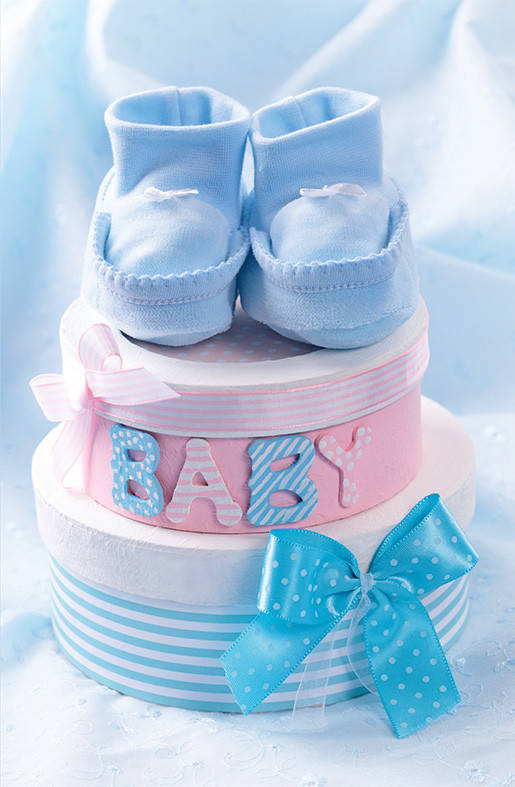 

Пакет для подарка большой вертикальный "Baby торт голубой" 25х37 см (6 шт/уп)