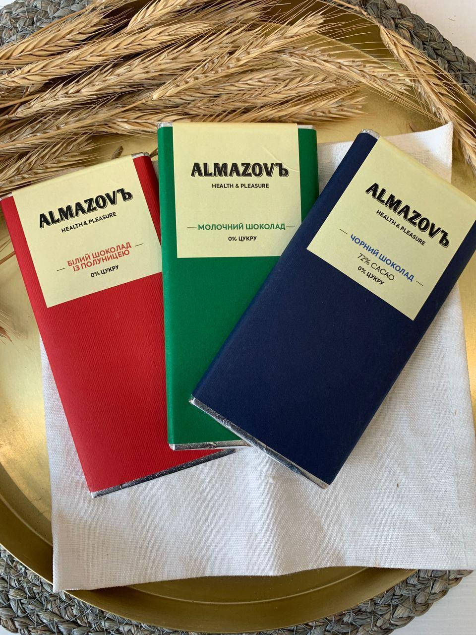 

Шоколад без цукру Almazovъ 80 г