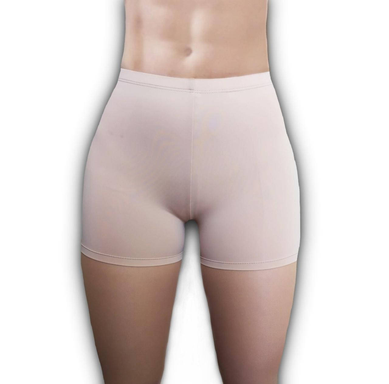 

Бежевые трусы шорты с высокой талией для контемпа гимнастики танцев Vlad&K, Бежевый