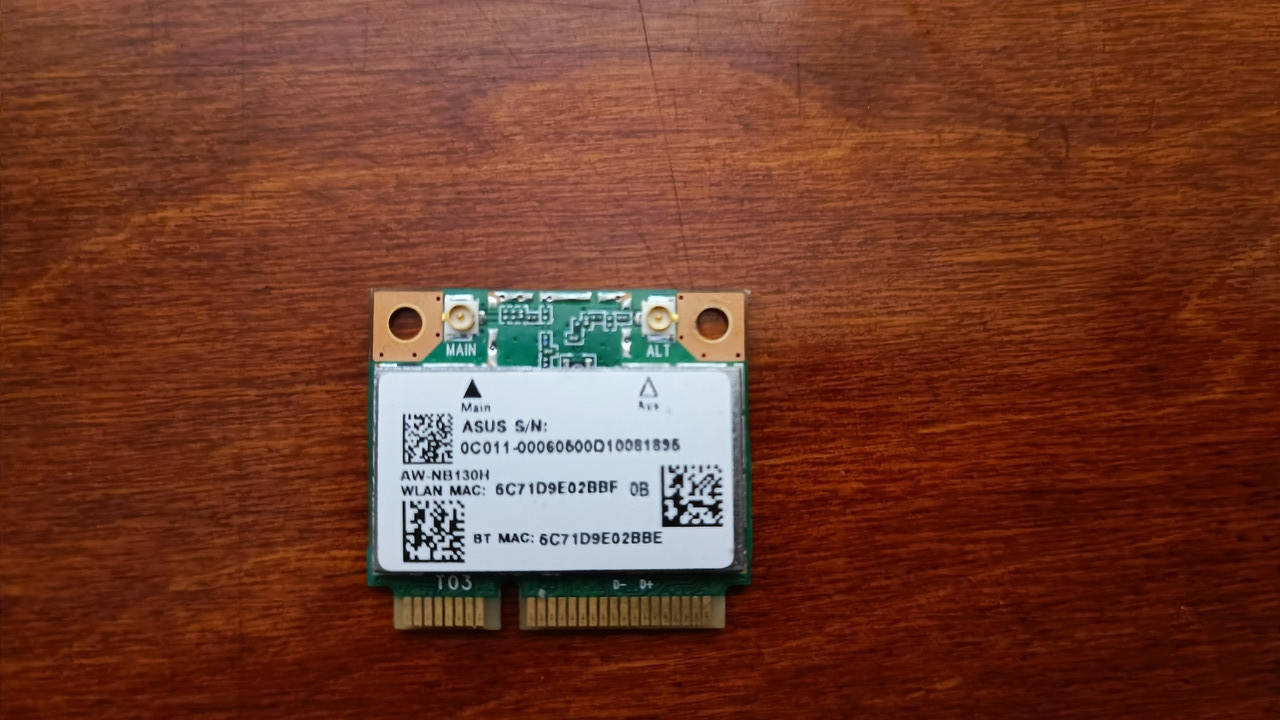 

Wi-Fi Адаптер для ноутбука Asus Atheros QCWB335 802.11b/g/n 150Mбит + Bluetooth 4.0