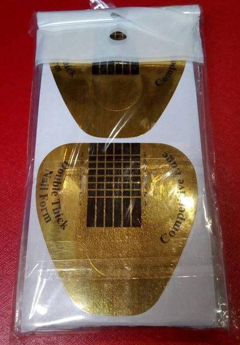 

Форма для наращивания ногтей, золотая, 12 шт.