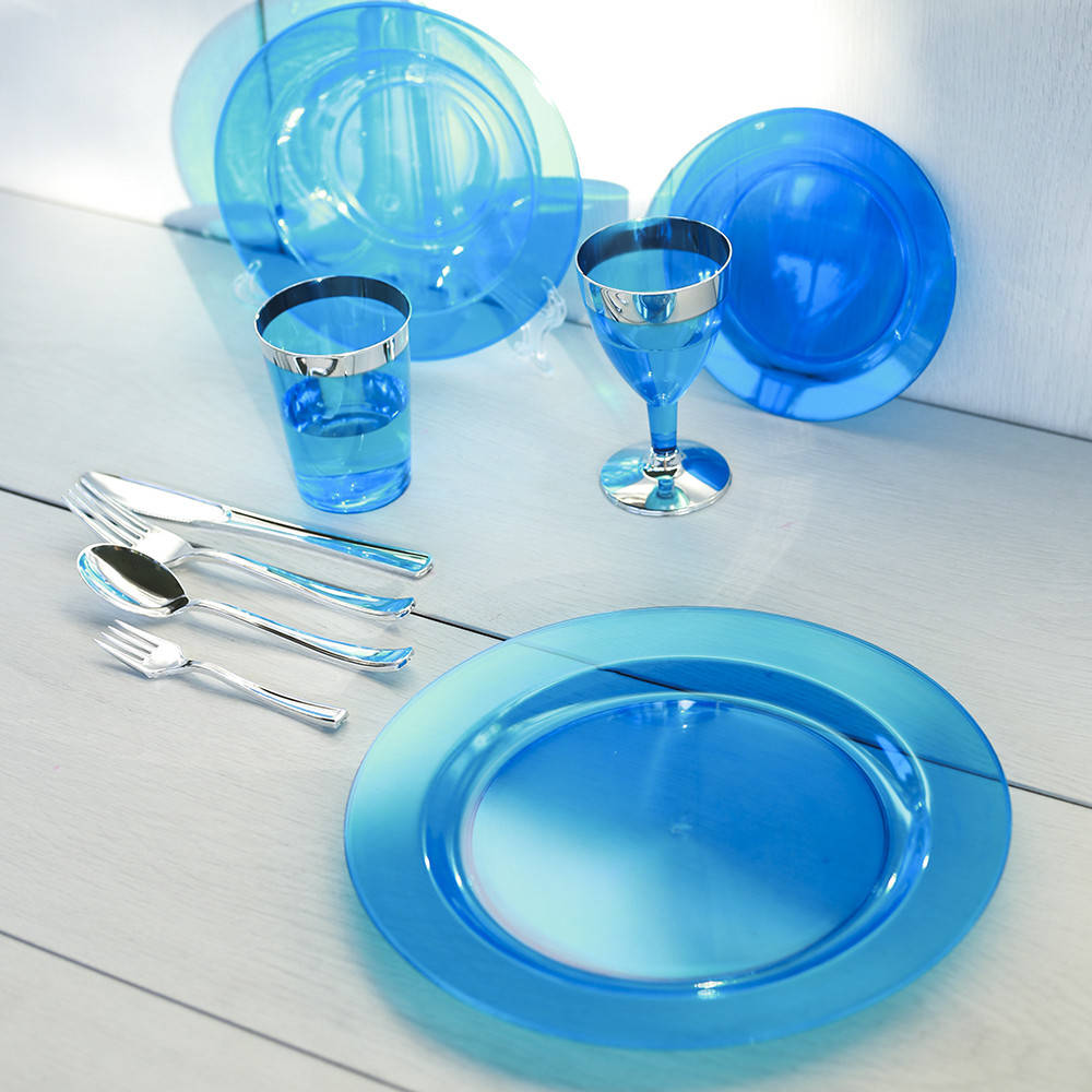 

Тарелки одноразовые премиум, плотные для фуршета и кейтеринга 260 мм 6 шт Capital For People синие., Синий